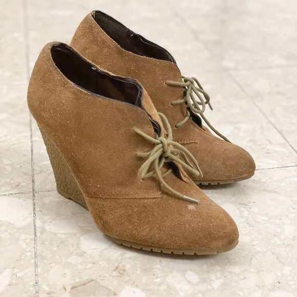 Sam Edelman Suede Wedge Booties - Picture 5 of 6